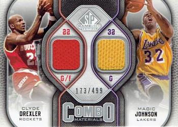 2009-10 SP Game Used - Combo Materials #CM-JD Magic Johnson / Clyde Drexler Front