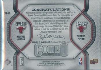 2009-10 SP Game Used - Combo Materials #CM-JP Michael Jordan / Scottie Pippen Back