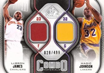 2009-10 SP Game Used - Combo Materials #CM-LM LeBron James / Magic Johnson Front