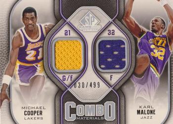 2009-10 SP Game Used - Combo Materials #CM-MC Karl Malone / Michael Cooper Front