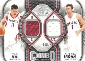 2009-10 SP Game Used - Combo Materials #CM-MB Yao Ming / Andrea Bargnani Front