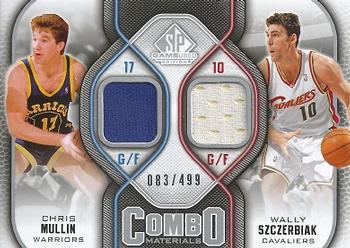 2009-10 SP Game Used - Combo Materials #CM-SM Wally Szczerbiak / Chris Mullin Front