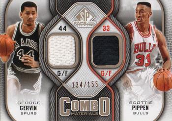 2009-10 SP Game Used - Combo Materials 155 #CM-GS George Gervin / Scottie Pippen Front
