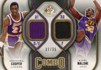 2009-10 SP Game Used - Combo Materials 35 #CM-MC Karl Malone / Michael Cooper Front