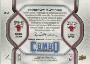 2009-10 SP Game Used - Combo Materials 50 #CM-JP Michael Jordan / Scottie Pippen Back