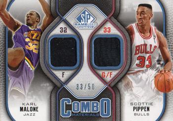 2009-10 SP Game Used - Combo Materials 50 #CM-MP Karl Malone / Scottie Pippen Front