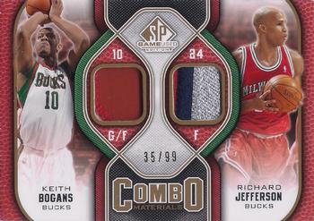 2009-10 SP Game Used - Combo Materials Patches #CP-JB Richard Jefferson / Keith Bogans Front