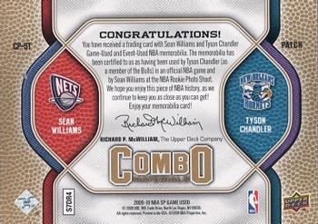 2009-10 SP Game Used - Combo Materials Patches #CP-ST Sean Williams / Tyson Chandler Back