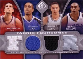2009-10 SP Game Used - Fabric Foursome #F4-ALAH Ryan Anderson / Courtney Lee / Darrell Arthur / George Hill Front