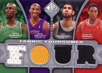 2009-10 SP Game Used - Fabric Foursome #F4-BDGP Kobe Bryant / Tim Duncan / Kevin Garnett / Scottie Pippen Front