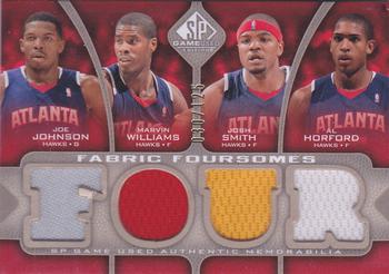 2009-10 SP Game Used - Fabric Foursome 125 #F4-JSWH Joe Johnson / Josh Smith / Marvin Williams / Al Horford Front