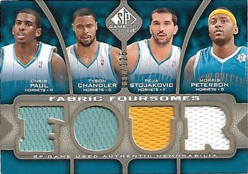 2009-10 SP Game Used - Fabric Foursome 125 #F4-PCSP Morris Peterson / Tyson Chandler / Peja Stojakovic / Chris Paul Front