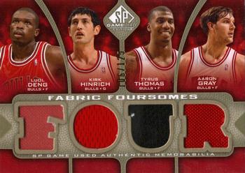 2009-10 SP Game Used - Fabric Foursome 125 #F4-GHTG Aaron Gray / Kirk Hinrich / Tyrus Thomas / Luol Deng Front