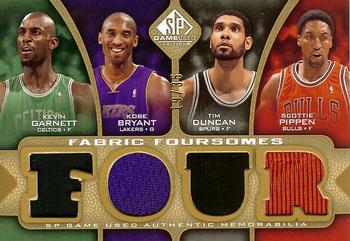 2009-10 SP Game Used - Fabric Foursome 35 #F4-BDGP Kobe Bryant / Tim Duncan / Kevin Garnett / Scottie Pippen Front