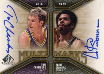 2009-10 SP Game Used - Multi Marks Dual #MD-CG Artis Gilmore / Tom Chambers Front