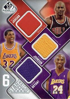 2009-10 SP Game Used - Six Star Swatches #NNO Michael Jordan / Magic Johnson / Kobe Bryant / Kevin Garnett / Derrick Rose / Russell Westbrook Front