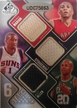 2009-10 SP Game Used - Six Star Swatches 65 #NNO Kobe Bryant / Carmelo Anthony / Tony Parker / Shawn Marion / Amare Stoudemire / Ray Allen Back