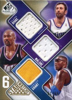2009-10 SP Game Used - Six Star Swatches 65 #NNO Vlade Divac / Karl Malone / Horace Grant / Kobe Bryant / Shaquille O'Neal / Dennis Rodman Front