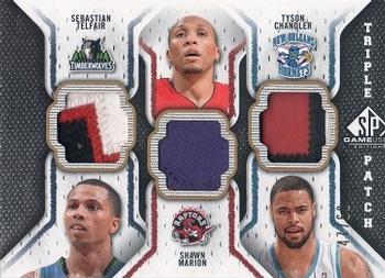 2009-10 SP Game Used - Triple Patch #TP-MCT Shawn Marion / Tyson Chandler / Sebastian Telfair Front