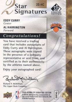 2009-10 SP Signature Edition - 2 Star Signatures #2S-HC Eddy Curry / Al Harrington Back
