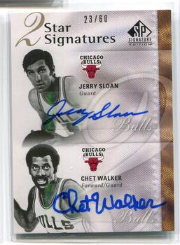 2009-10 SP Signature Edition - 2 Star Signatures #2S-WS Chet Walker / Jerry Sloan Front