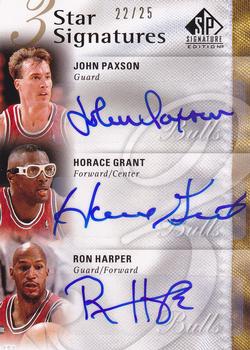 2009-10 SP Signature Edition - 3 Star Signatures #3S-GPH Horace Grant / John Paxson / Ron Harper Front