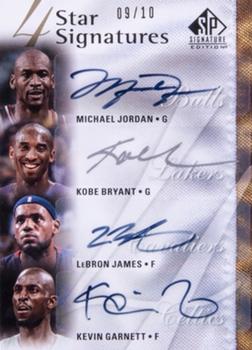 2009-10 SP Signature Edition - 4 Star Signatures #4S-JBGJ Michael Jordan / Kobe Bryant / LeBron James / Kevin Garnett Front