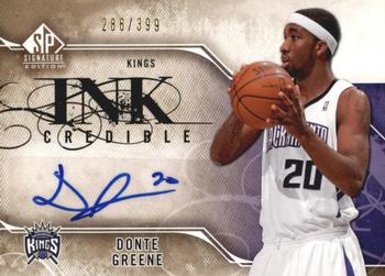 2009-10 SP Signature Edition - INKredible #I-GR Donte Greene Front