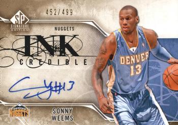 2009-10 SP Signature Edition - INKredible #I-SO Sonny Weems Front