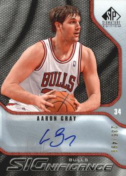 2009-10 SP Signature Edition - SIGnificance #S-AG Aaron Gray Front