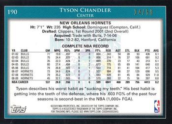 2009-10 Topps - Black #190 Tyson Chandler Back