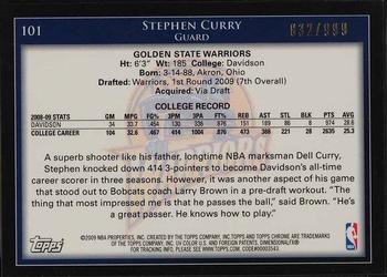 2009-10 Topps - Chrome #101 Stephen Curry Back