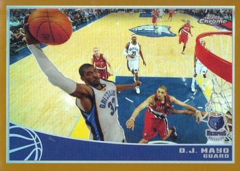 2009-10 Topps - Chrome Refractors Gold #48 O.J. Mayo Front
