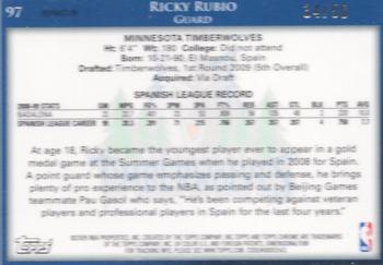 2009-10 Topps - Chrome Refractors Gold #97 Ricky Rubio Back