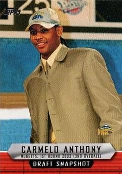 2009-10 Topps - Draft Snapshot #DS-CA Carmelo Anthony Front