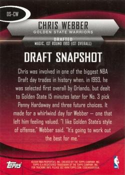 2009-10 Topps - Draft Snapshot #DS-CW Chris Webber Back