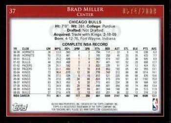 2009-10 Topps - Gold #37 Brad Miller Back