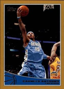 2009-10 Topps - Gold #62 Carmelo Anthony Front