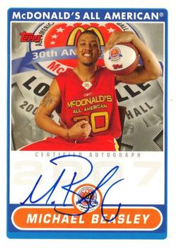 2008-09 Topps - McDonald's All-American Game Day Autographs #MB Michael Beasley Front