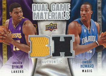 2009-10 Upper Deck - Dual Game Materials #DG-BH Andrew Bynum / Dwight Howard Front