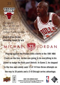 2009-10 Upper Deck Michael Jordan Legacy Collection #22 Michael Jordan Back
