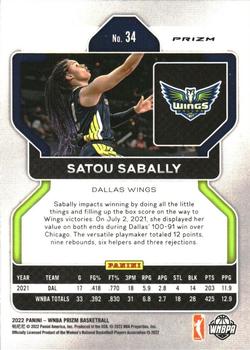 2022 Panini Prizm WNBA - Green #34 Satou Sabally Back