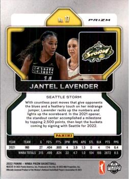 2022 Panini Prizm WNBA - Hyper #17 Jantel Lavender Back
