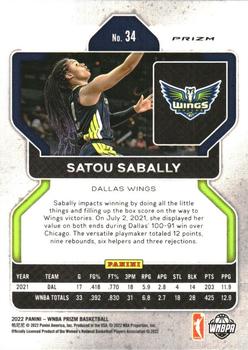 2022 Panini Prizm WNBA - Hyper #34 Satou Sabally Back