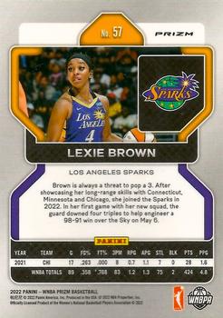2022 Panini Prizm WNBA - Hyper #57 Lexie Brown Back