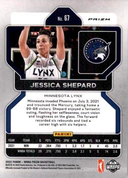 2022 Panini Prizm WNBA - Hyper #67 Jessica Shepard Back