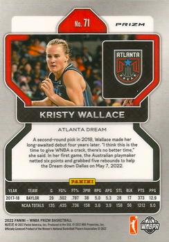 2022 Panini Prizm WNBA - Hyper #71 Kristy Wallace Back