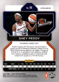 2022 Panini Prizm WNBA - Hyper #94 Shey Peddy Back