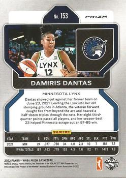 2022 Panini Prizm WNBA - Hyper #153 Damiris Dantas Back