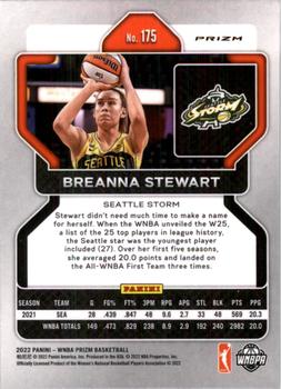2022 Panini Prizm WNBA - Hyper #175 Breanna Stewart Back